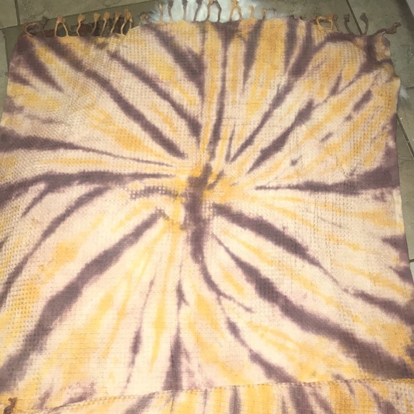 TURKISH COTTON WAFFLE TIE DYE TOWEL/BLANKET - Picture 4 of 6